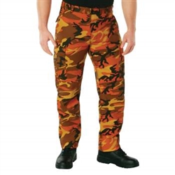 Orange Camo Twill BDU Pants