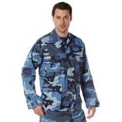 Sky Blue Camo Twill BDU Top